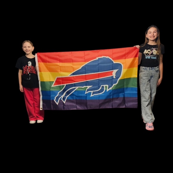 Buffalo Bills Pride Flag Banner 3 x 5 New Limited - Picture 3 of 3